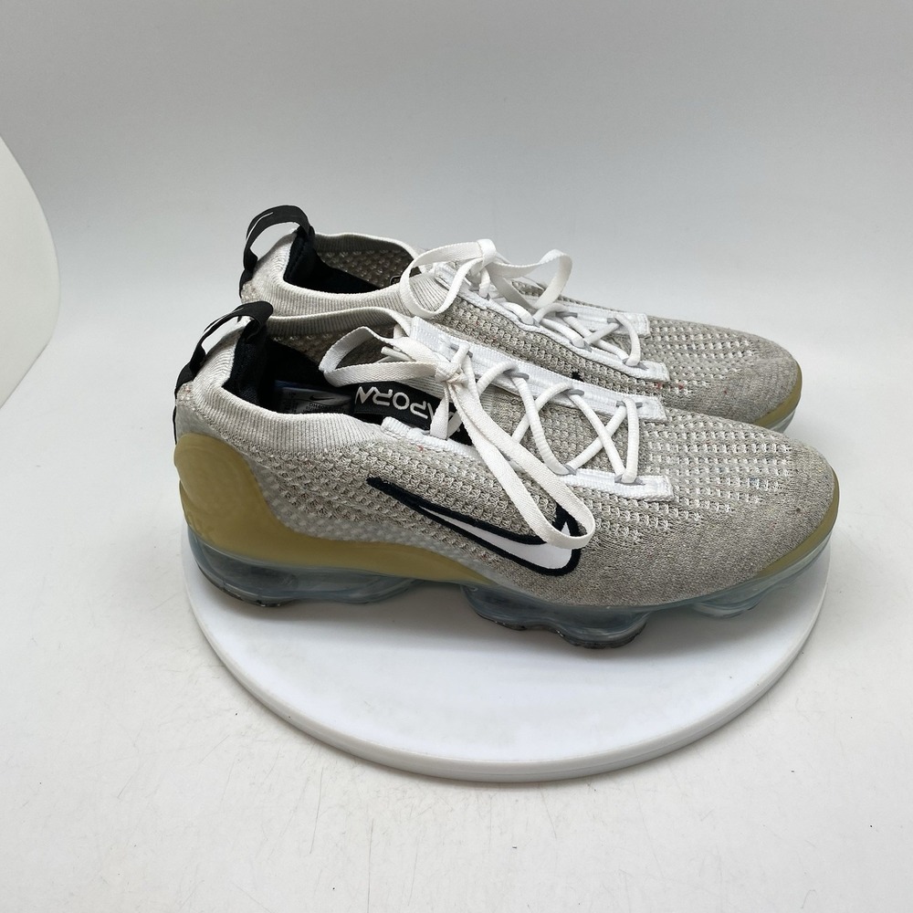 Nike Sneakers Mens 7 Air VaporMax 2021 Flyknit DH4084-100 Gray Running Gym Shoes